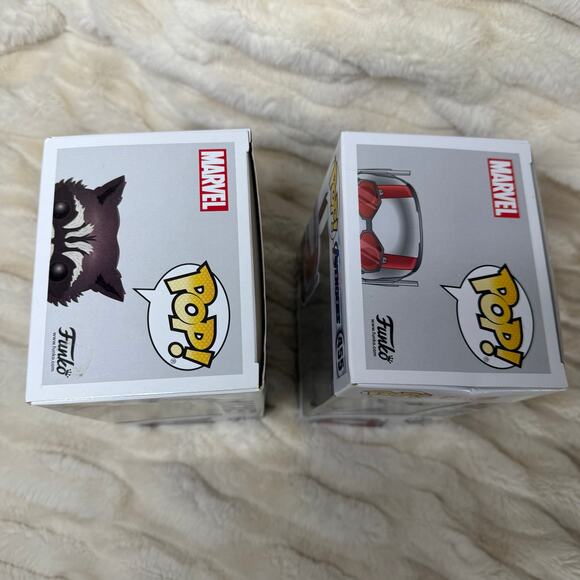Funko Pop Marvel Figures Rocket and Ant Man in Box - Picture 2 of 10